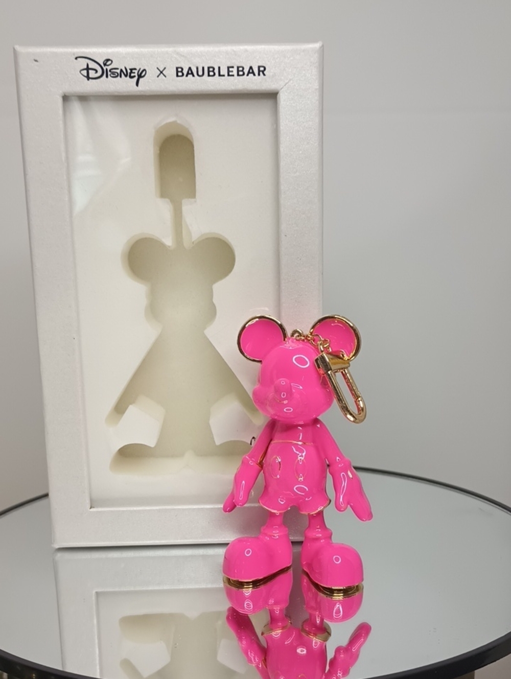 Disney x BaubleBar Pink Mickey Keychain Charm